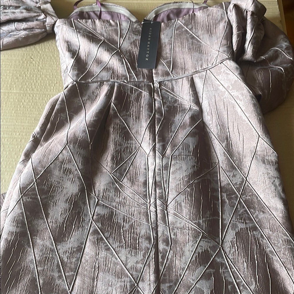 Aidan Mattox Blush Off-Shoulder Dress - Picture 6 of 10